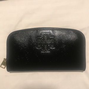 Tory Burch Black Embossed Wallet